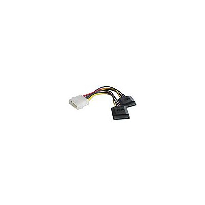 Adaptateur d'alimentation Molex 5.25" (LP4) vers 2x SATA 15pins, 0.15m