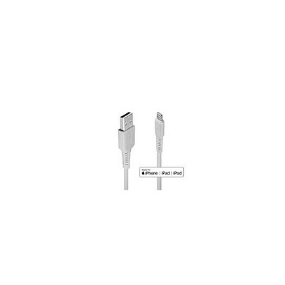 Câble USB Type A vers Lightning, Blanc, 0.5m